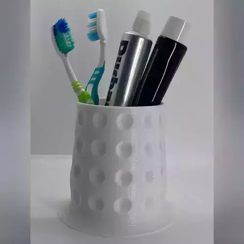 Toothbrush holder with stable base 3D print model