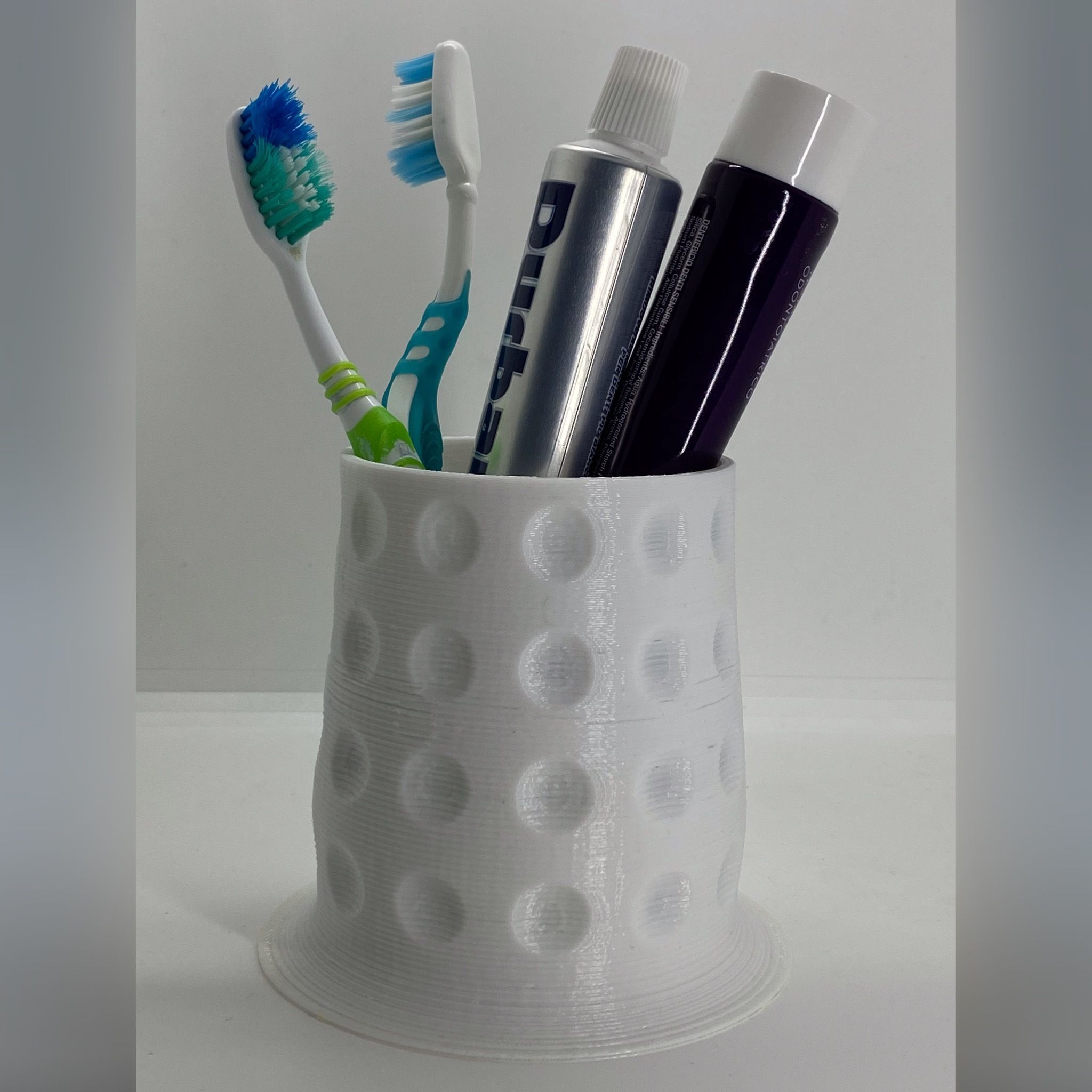 Toothbrush holder with stable base 3D model 3D printable CGTrader