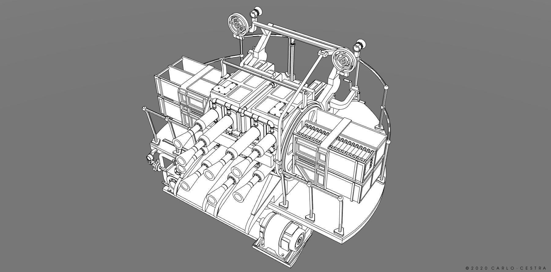 QF2 Mark VIII Chicago piano - Personal license - 1-72 scale 3D print model_15