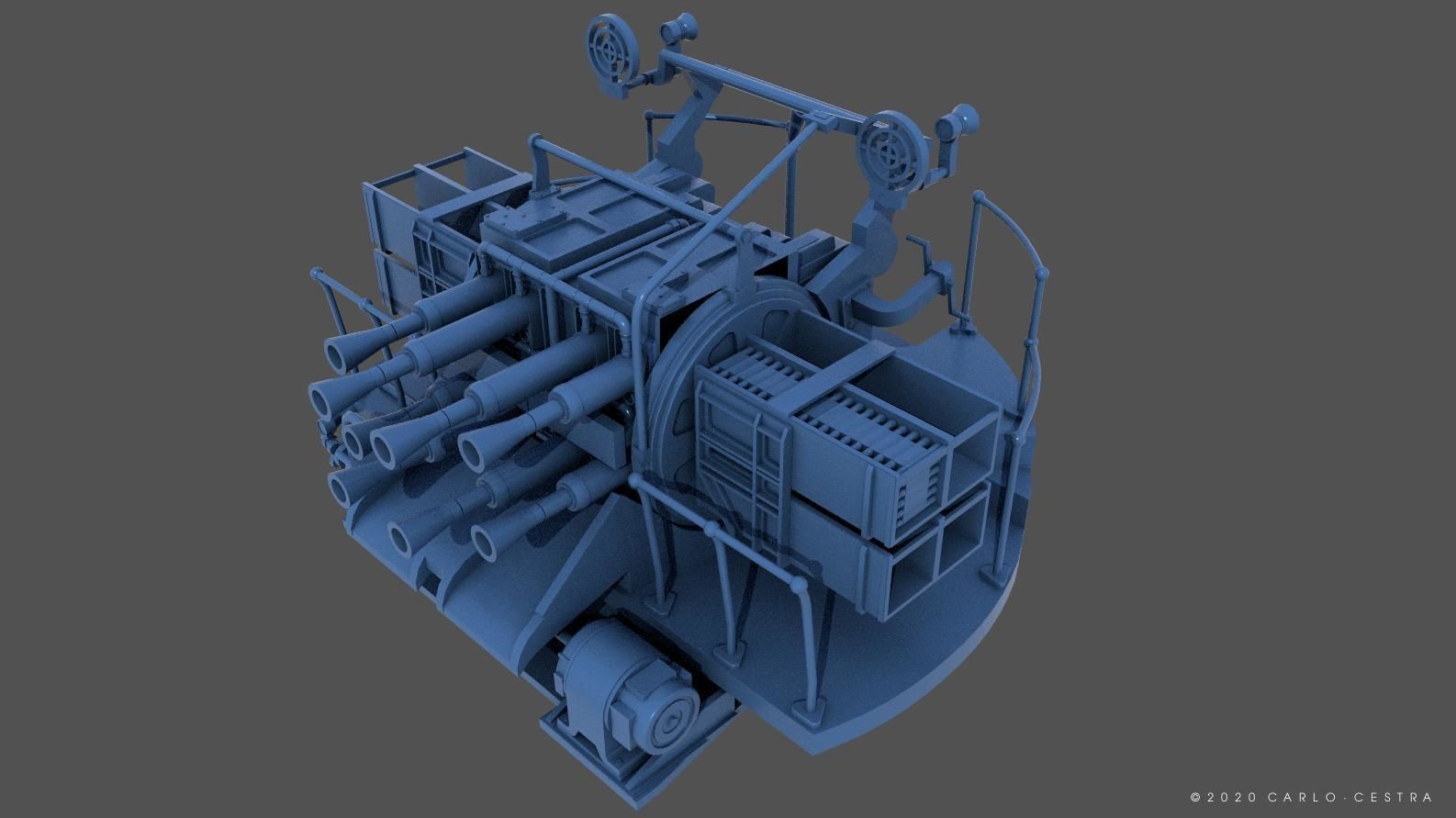 QF2 Mark VIII Chicago piano - Personal license - 1-72 scale 3D print model_3