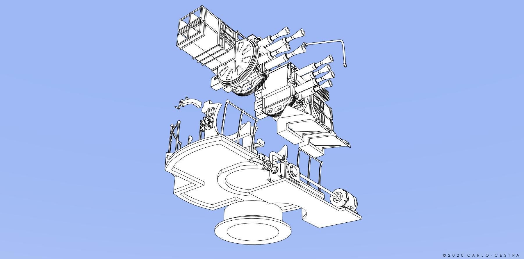 QF2 Mark VIII Chicago piano - Personal license - 1-72 scale 3D print model_9