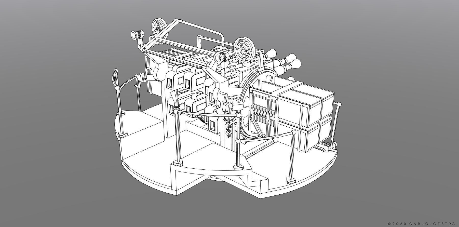 QF2 Mark VIII Chicago piano - Personal license - 1-72 scale 3D print model_14