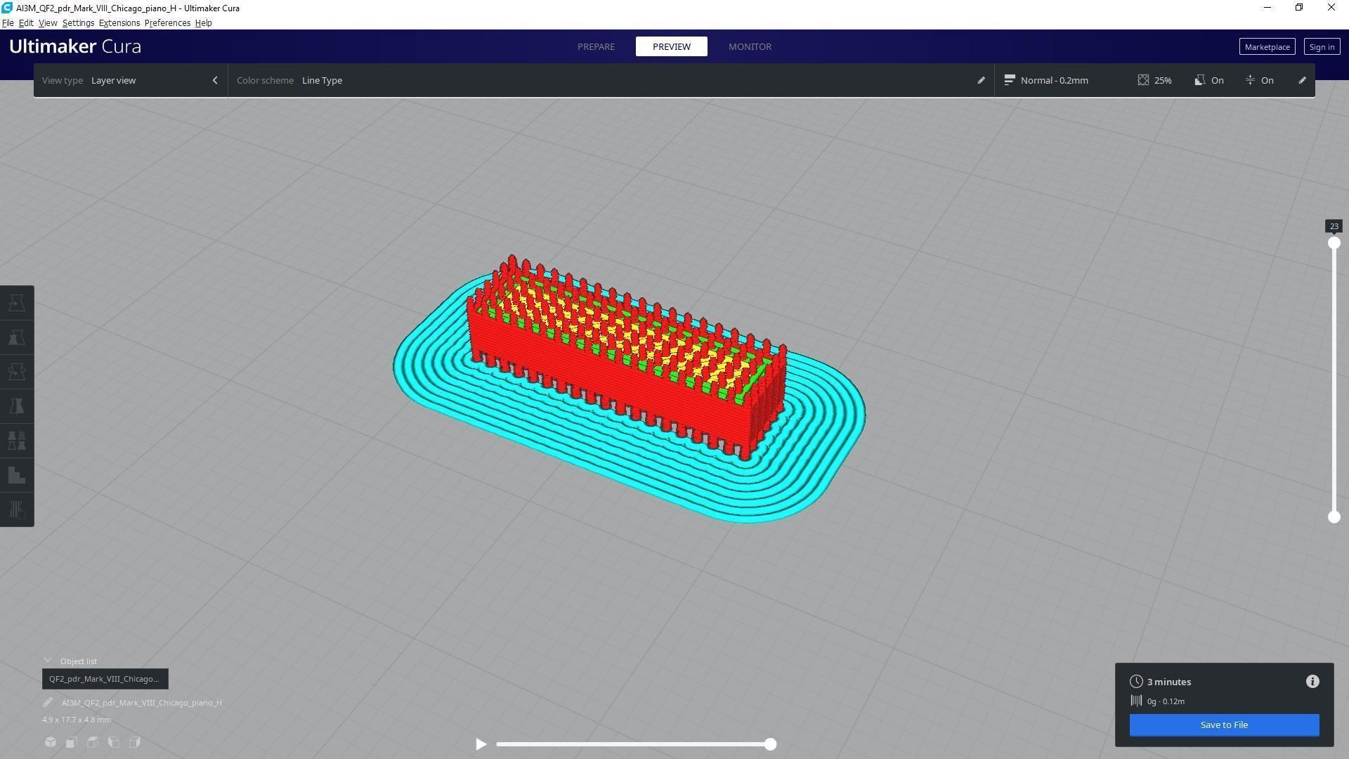 QF2 Mark VIII Chicago piano - Personal license - 1-72 scale 3D print model_23