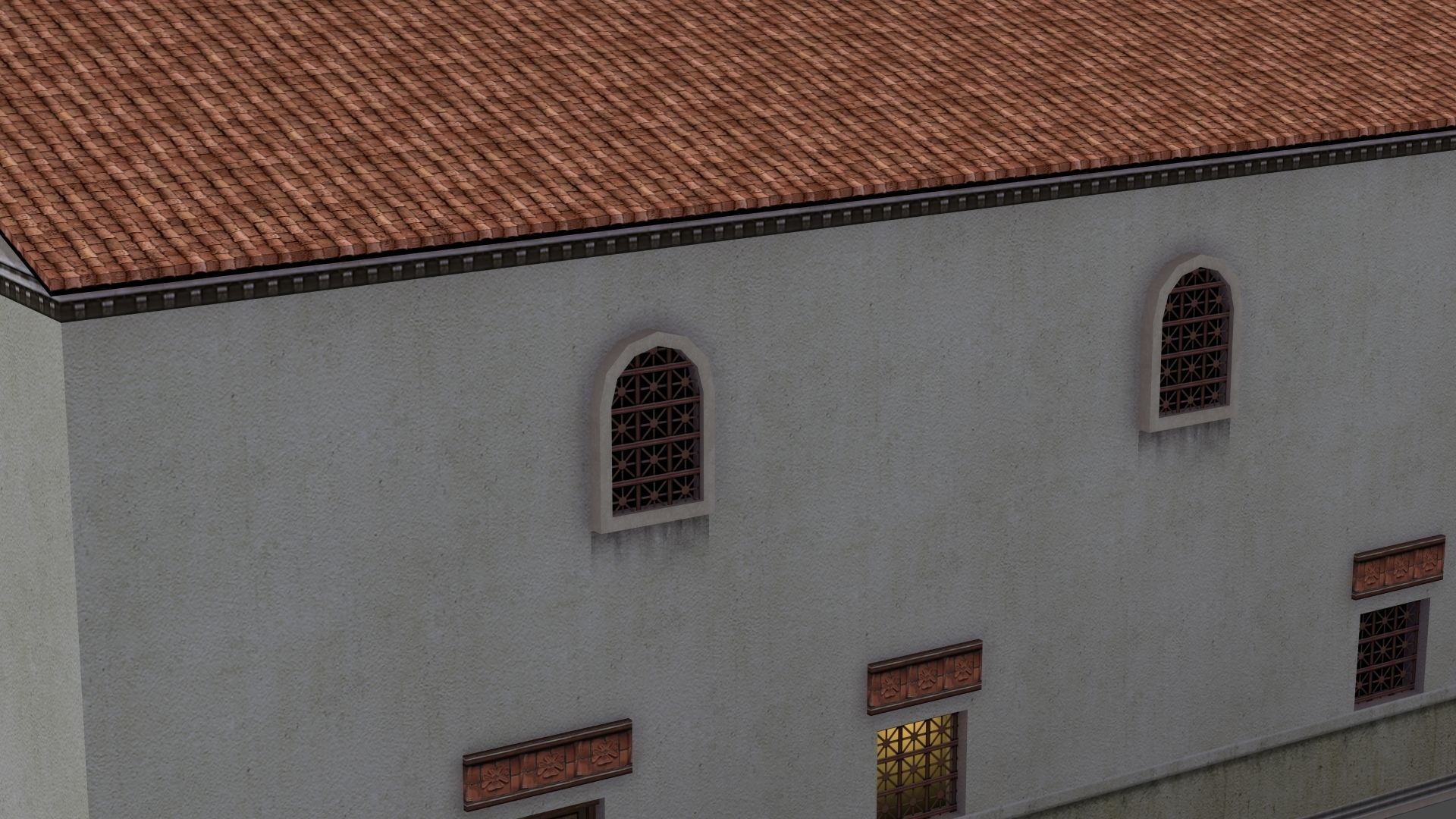 Ancient School Building 3D model_4