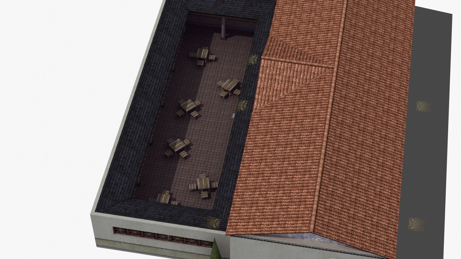 Ancient School Building 3D model_36