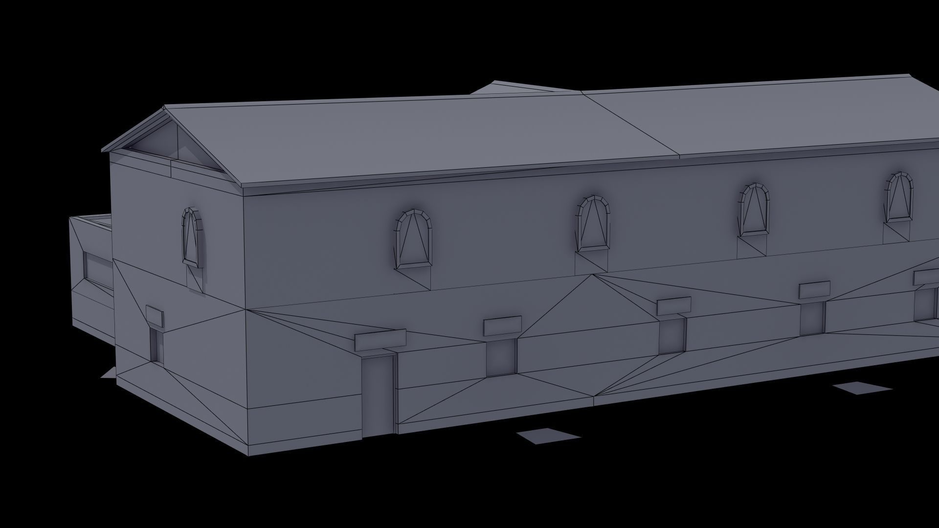 Ancient School Building 3D model_44