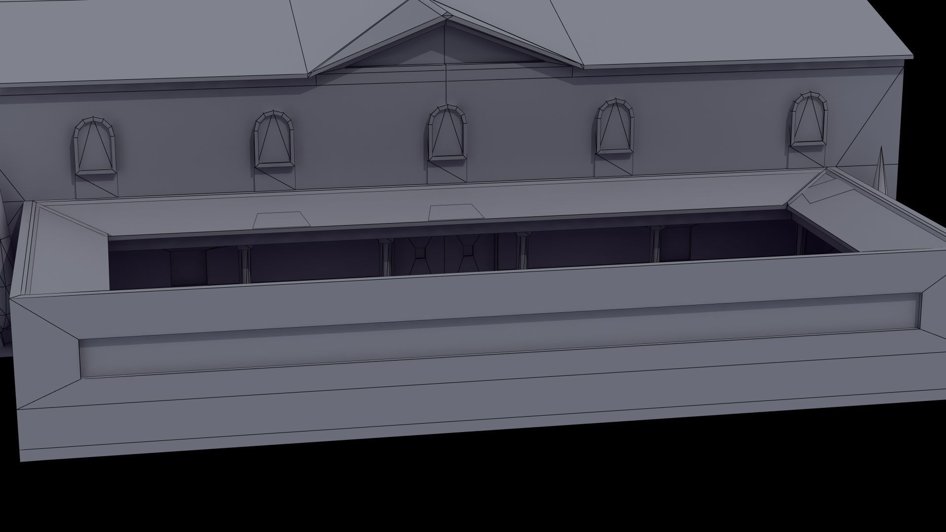 Ancient School Building 3D model_51