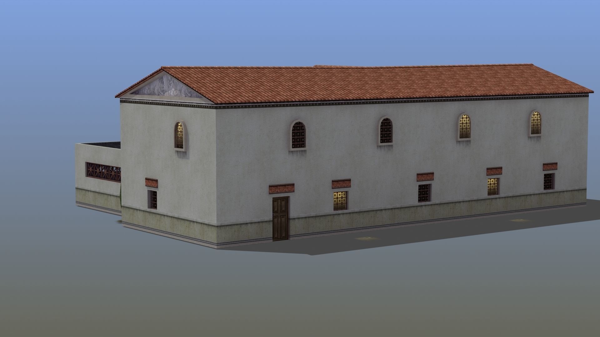 Ancient School Building 3D model_18