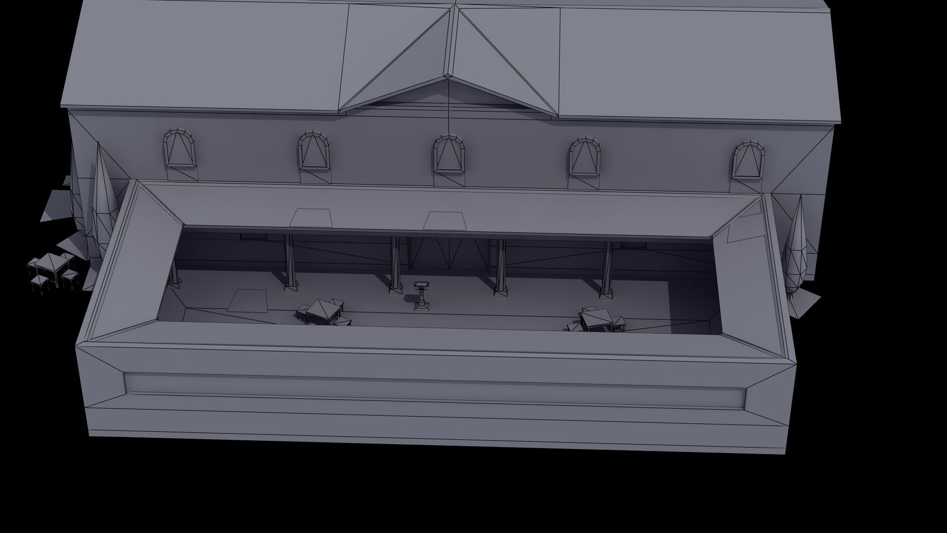 Ancient School Building 3D model_39