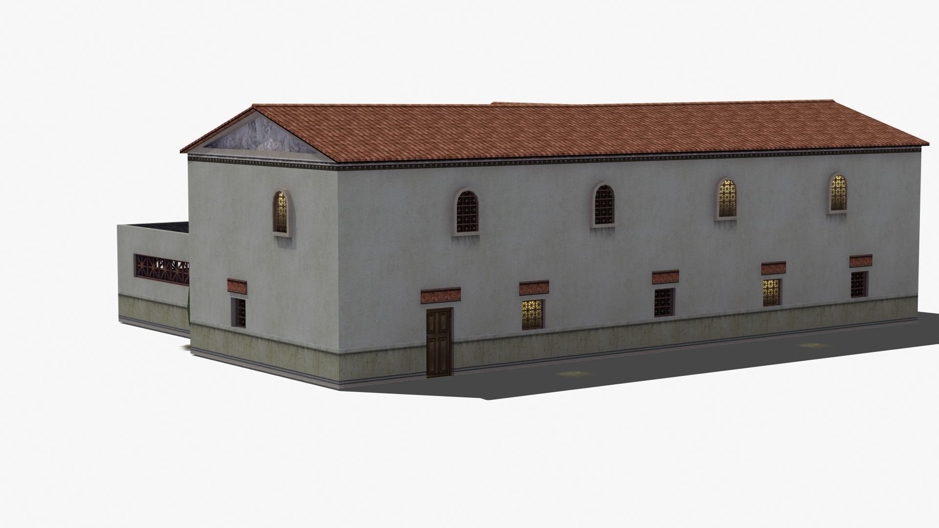 Ancient School Building 3D model_37