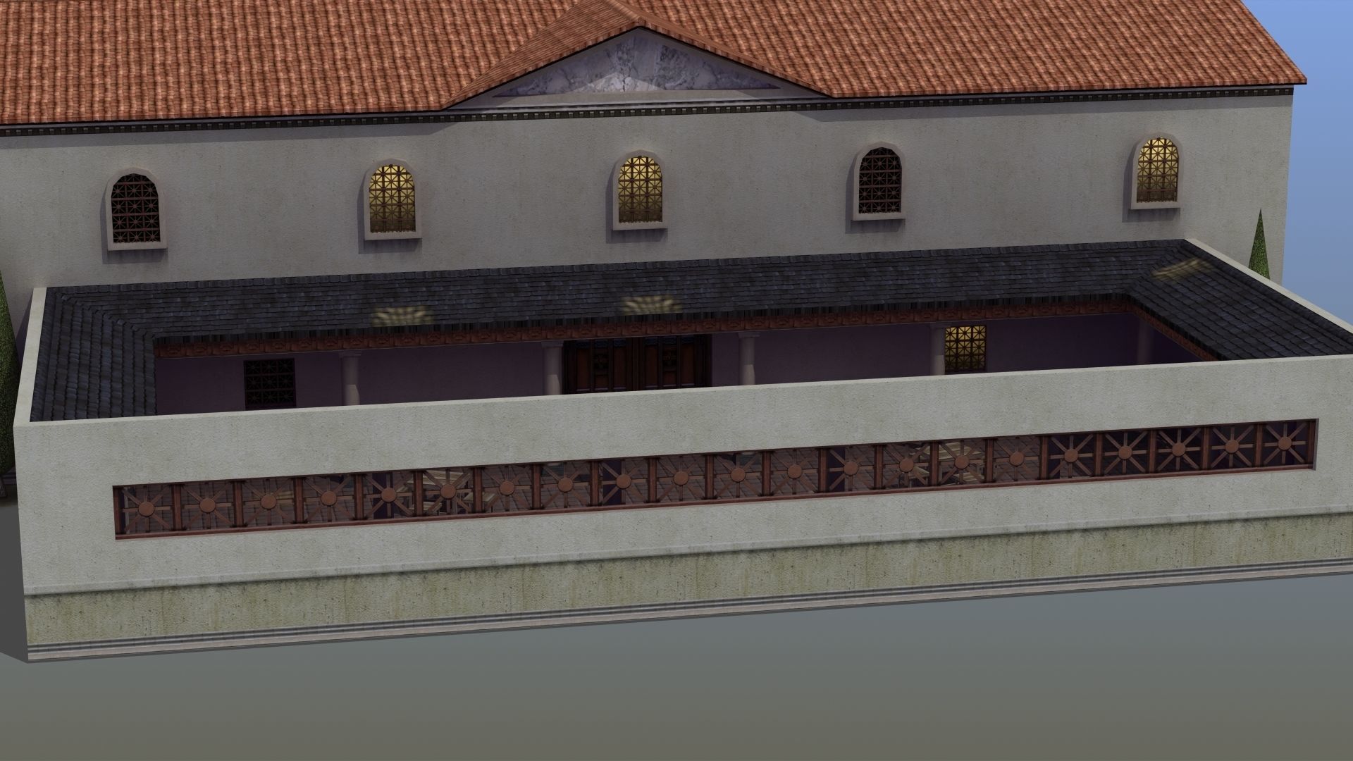 Ancient School Building 3D model_13