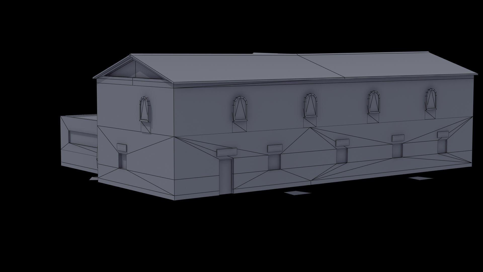 Ancient School Building 3D model_56