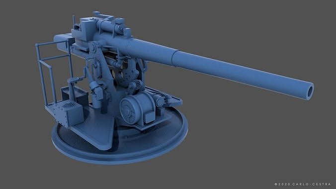 QF4-7inch Mark VIII - Personal license - 1-72 scale 3D print model