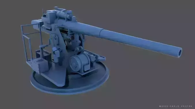 QF4-7inch Mark VIII - Personal license - 1-72 scale 3D print model