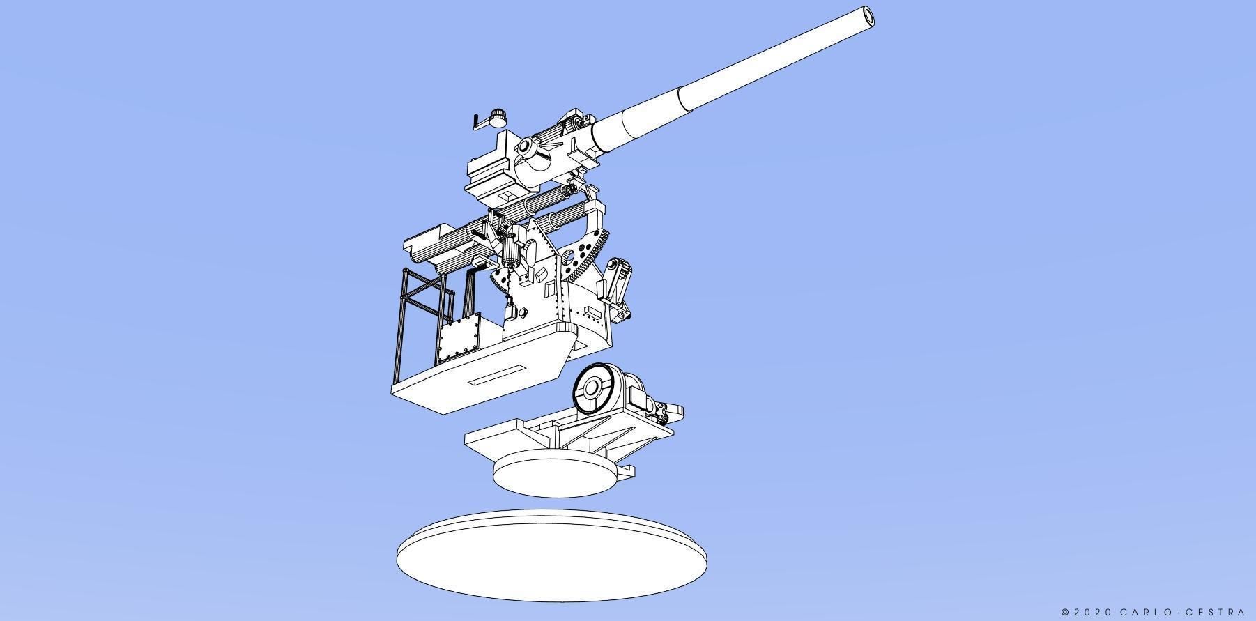 QF4-7inch Mark VIII - Personal license - 1-72 scale 3D print model_11
