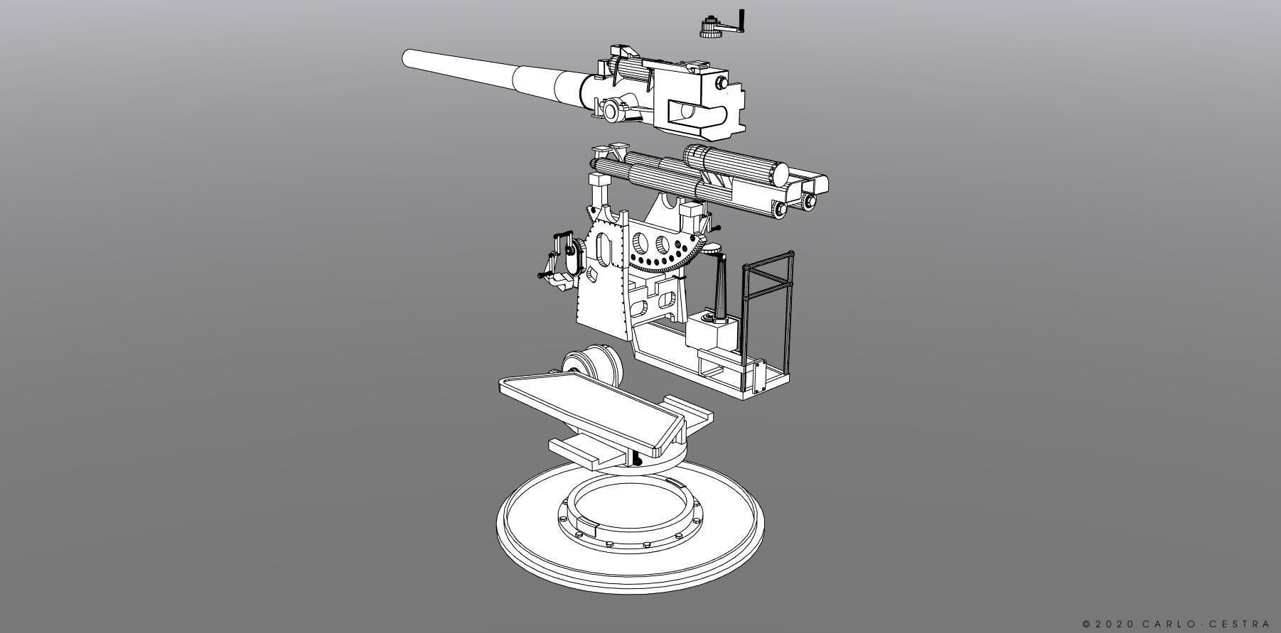 QF4-7inch Mark VIII - Personal license - 1-72 scale 3D print model_7