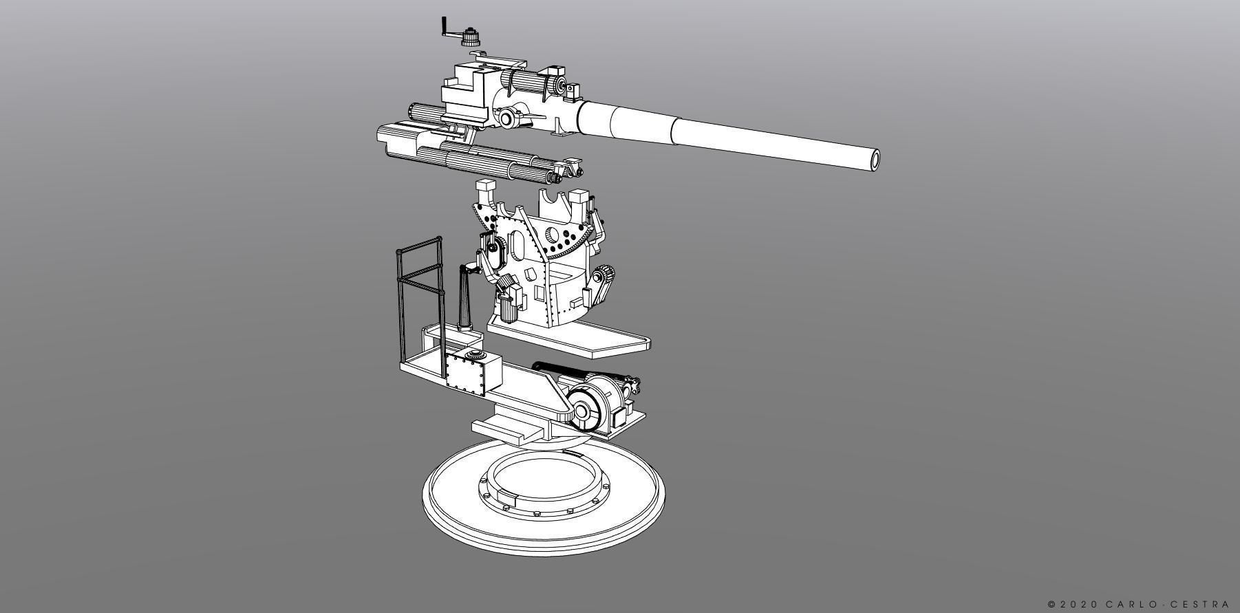 QF4-7inch Mark VIII - Personal license - 1-72 scale 3D print model_5