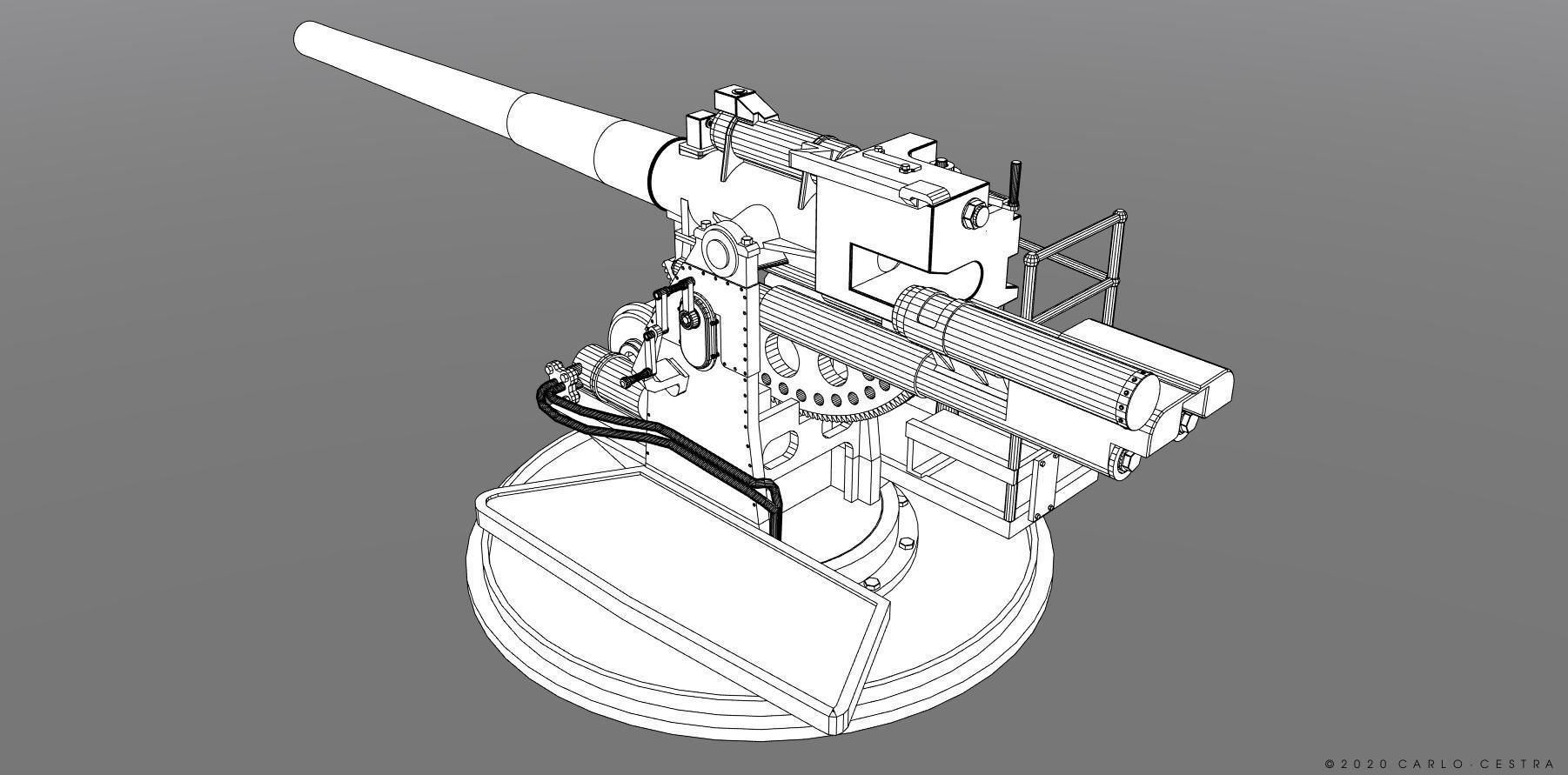 QF4-7inch Mark VIII - Personal license - 1-72 scale 3D print model_15
