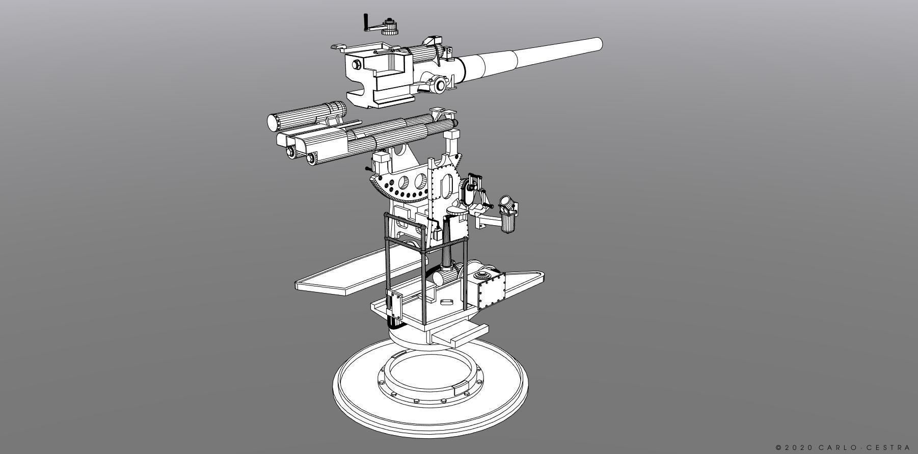 QF4-7inch Mark VIII - Personal license - 1-72 scale 3D print model_6