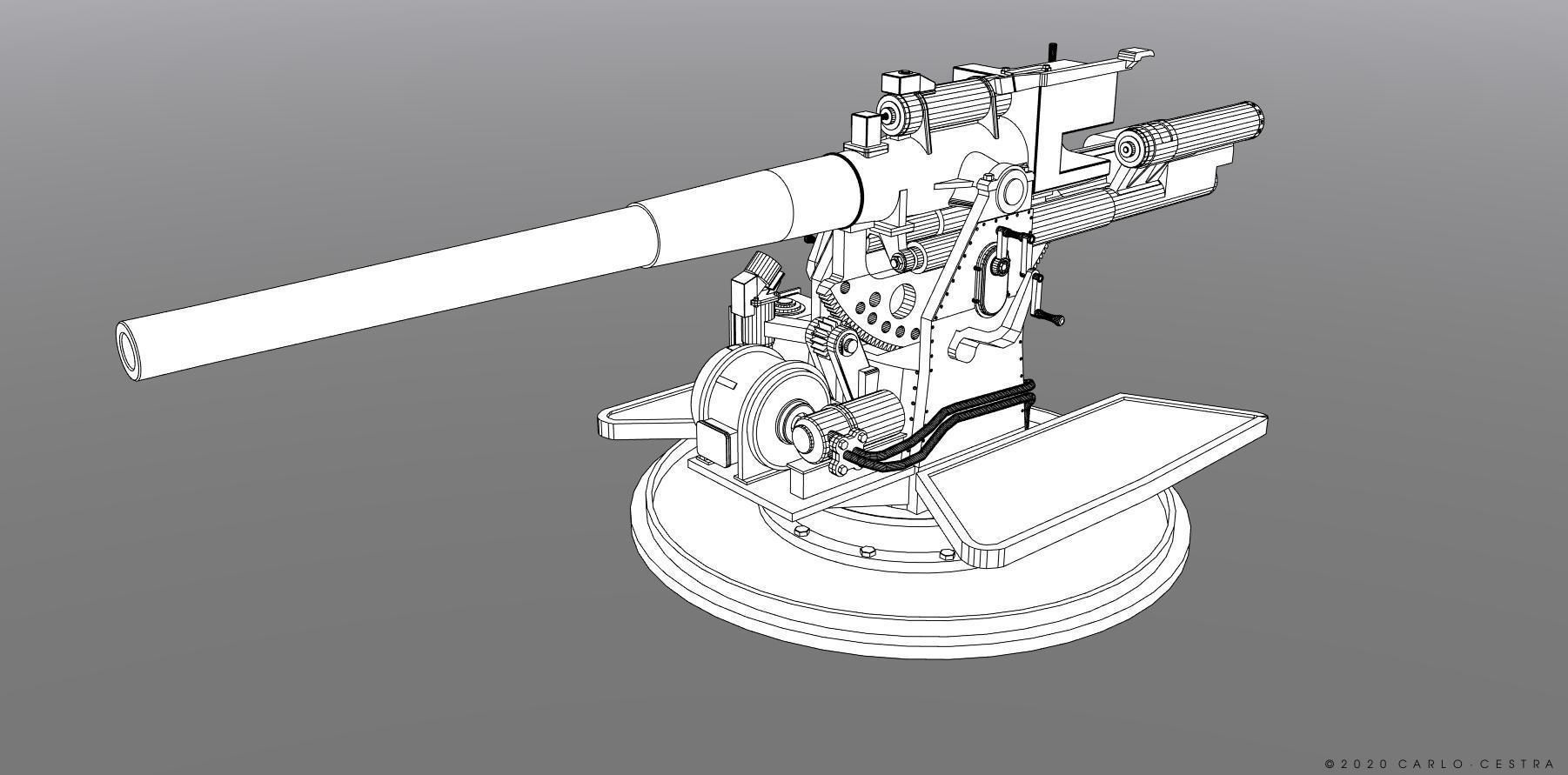 QF4-7inch Mark VIII - Personal license - 1-72 scale 3D print model_16