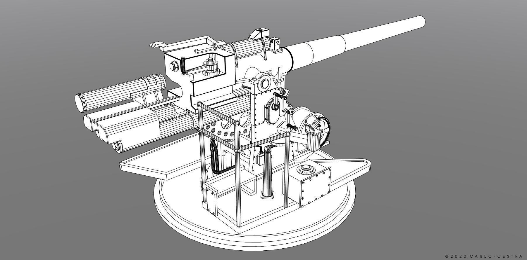 QF4-7inch Mark VIII - Personal license - 1-72 scale 3D print model_14