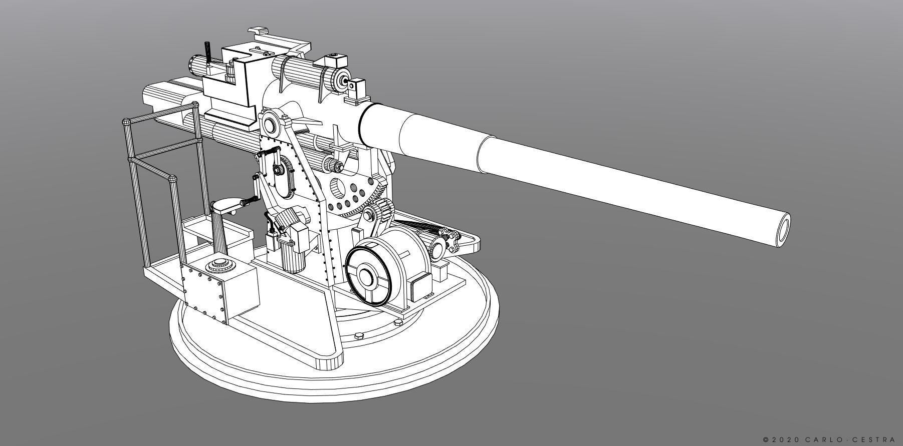 QF4-7inch Mark VIII - Personal license - 1-72 scale 3D print model_13