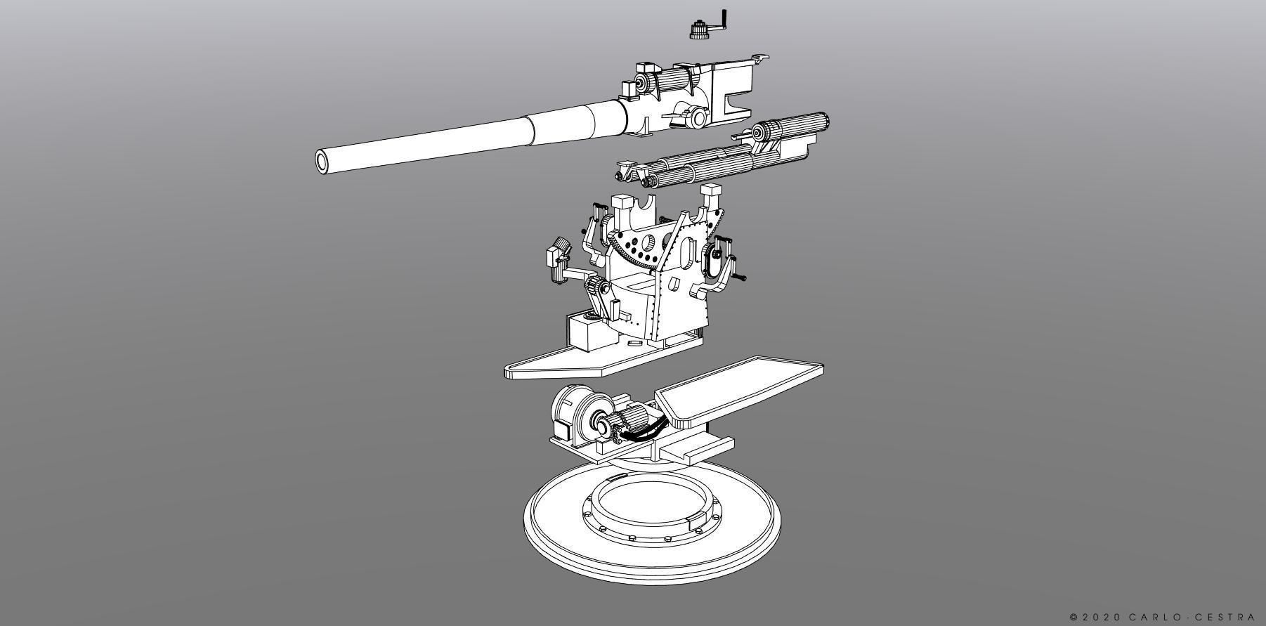 QF4-7inch Mark VIII - Personal license - 1-72 scale 3D print model_8