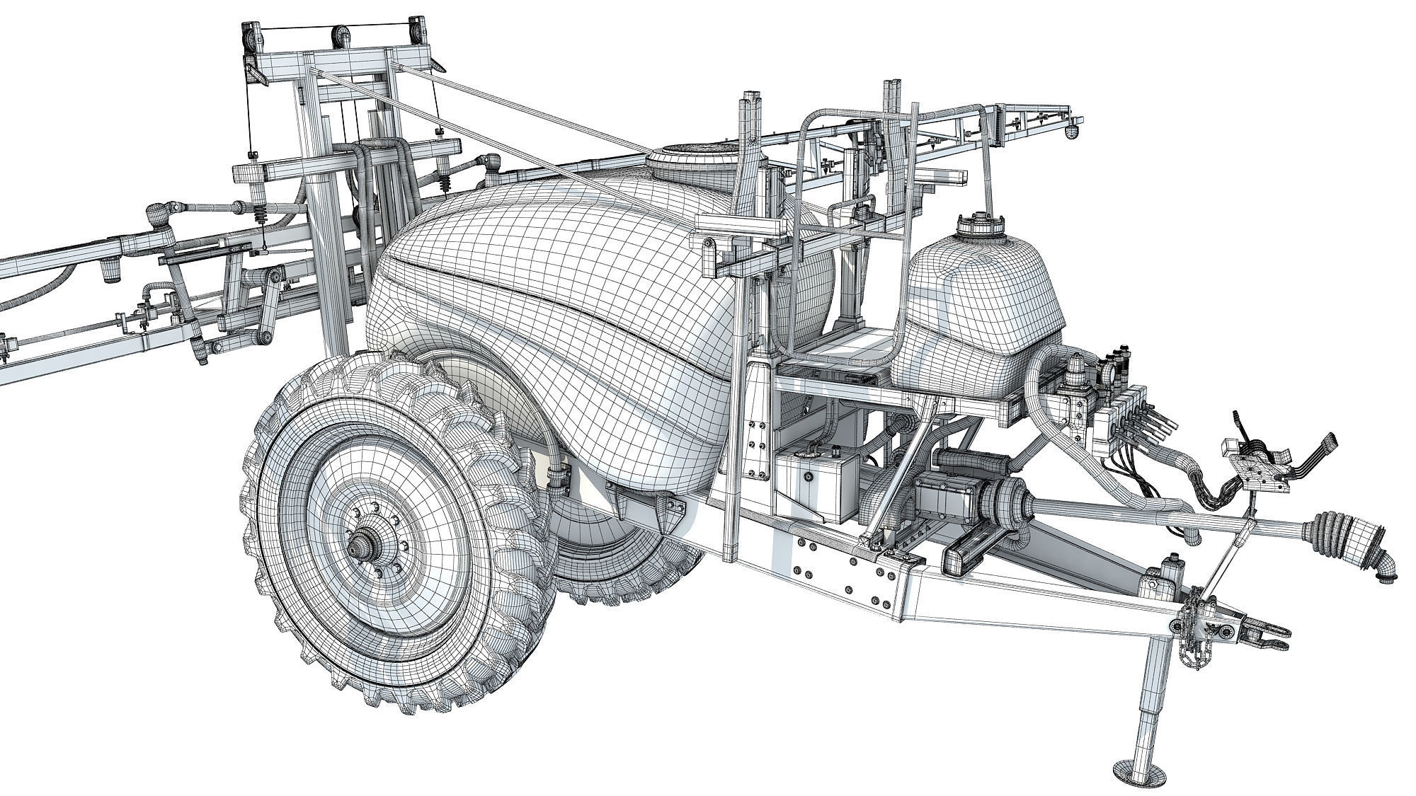 Trailed Farm Sprayer 3D model_18