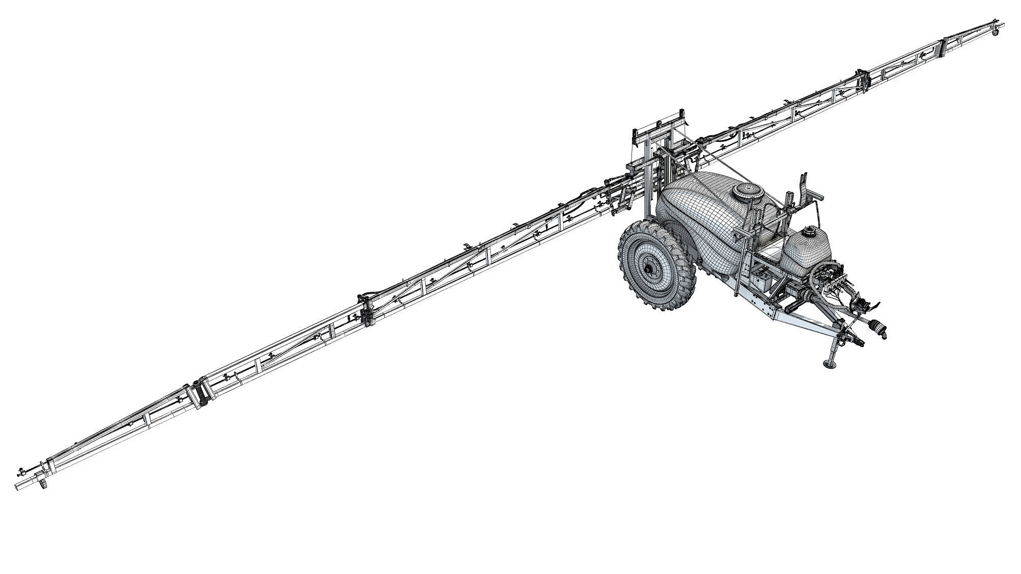 Trailed Farm Sprayer 3D model_15