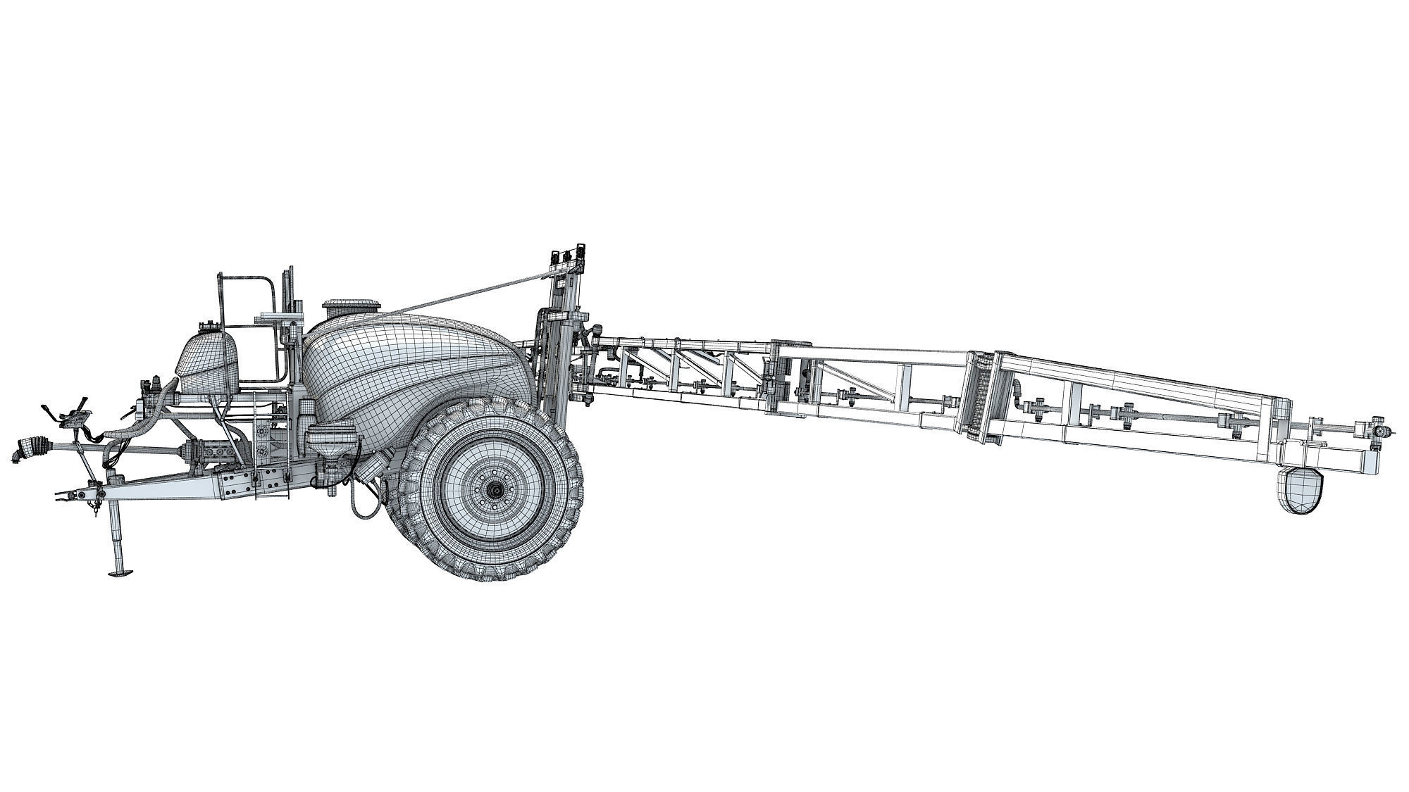 Trailed Farm Sprayer 3D model_16