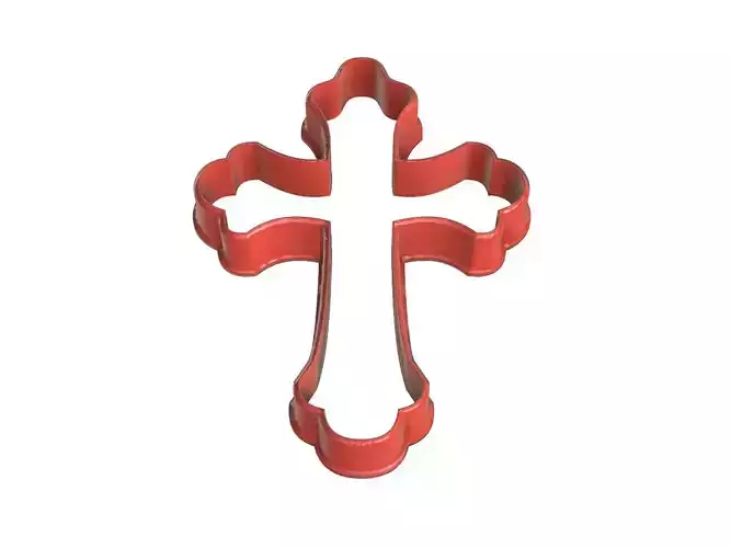 0003 Patterned cross cookie cutter Easter