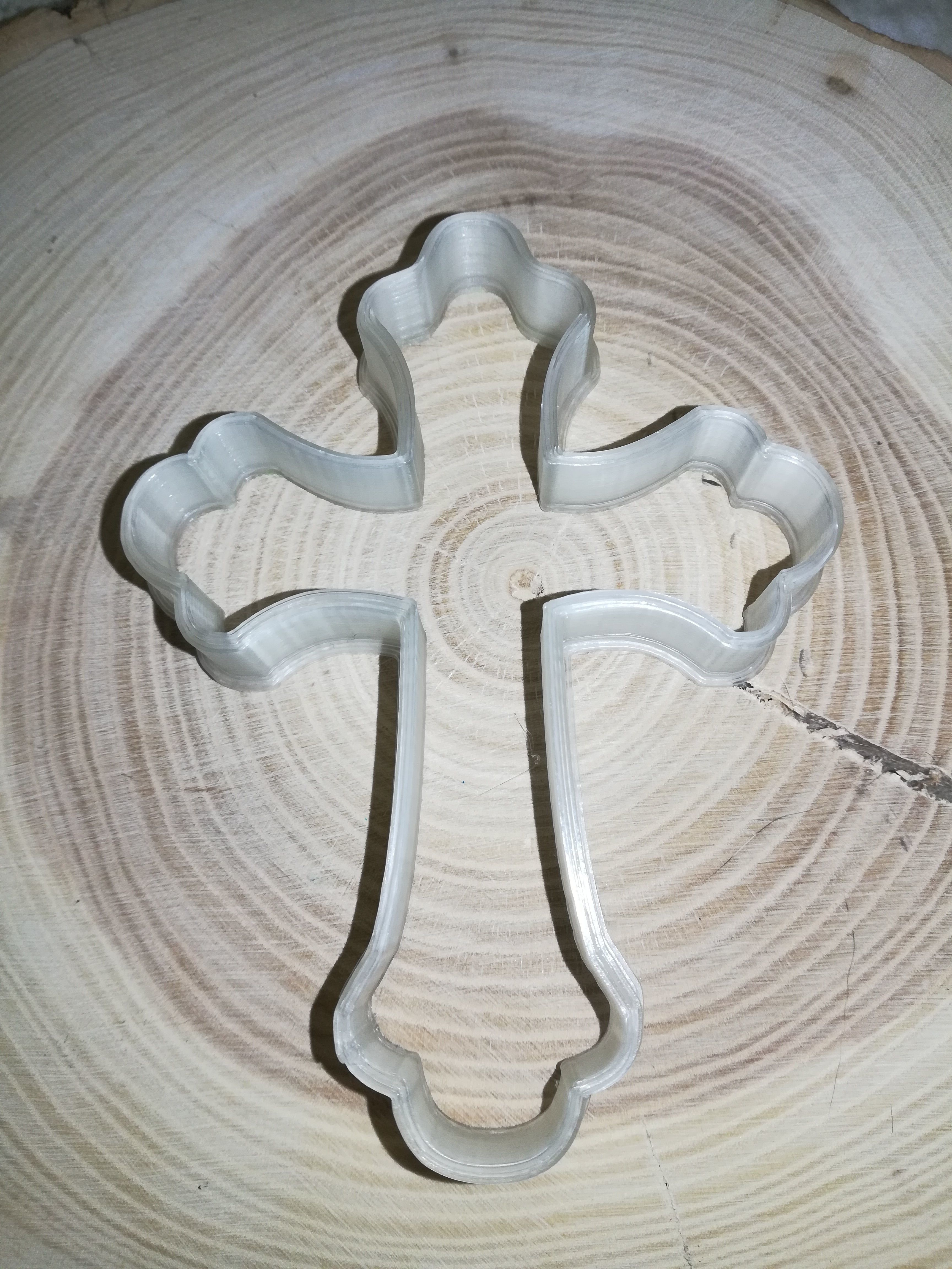 0003 Patterned cross cookie cutter Easter 3D print model_4