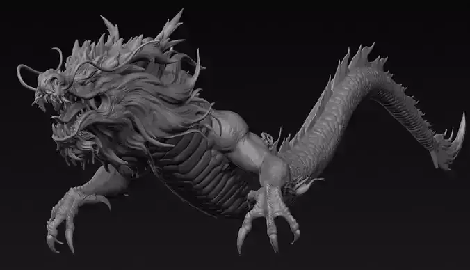 Chinese Dragon Zbrush 3D model