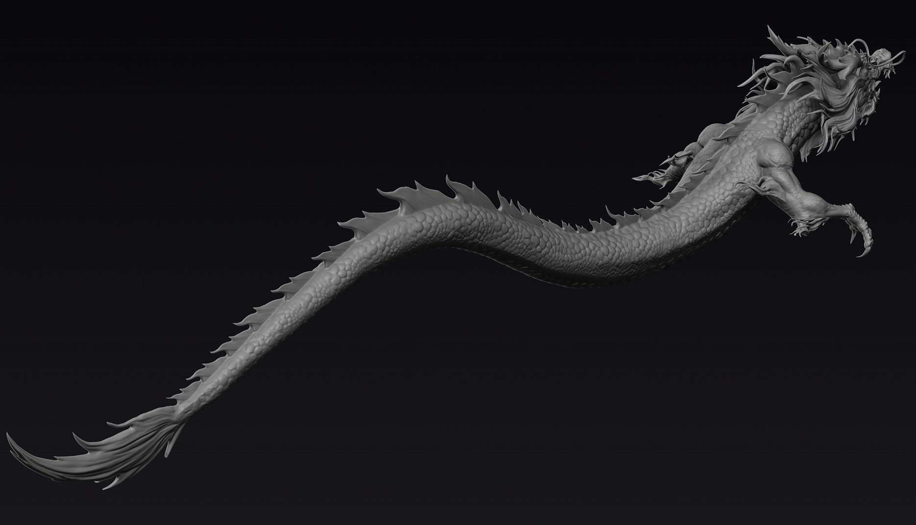 Chinese Dragon Zbrush 3D model_11