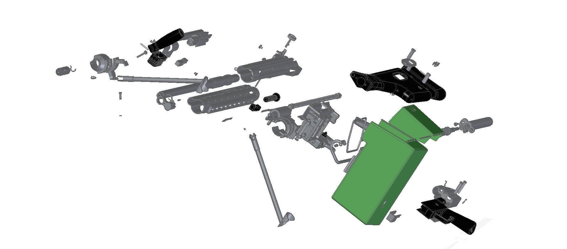 HK21E machine gun 3D model_2