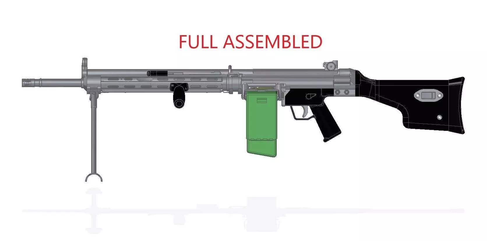 HK21E machine gun 3D model_0