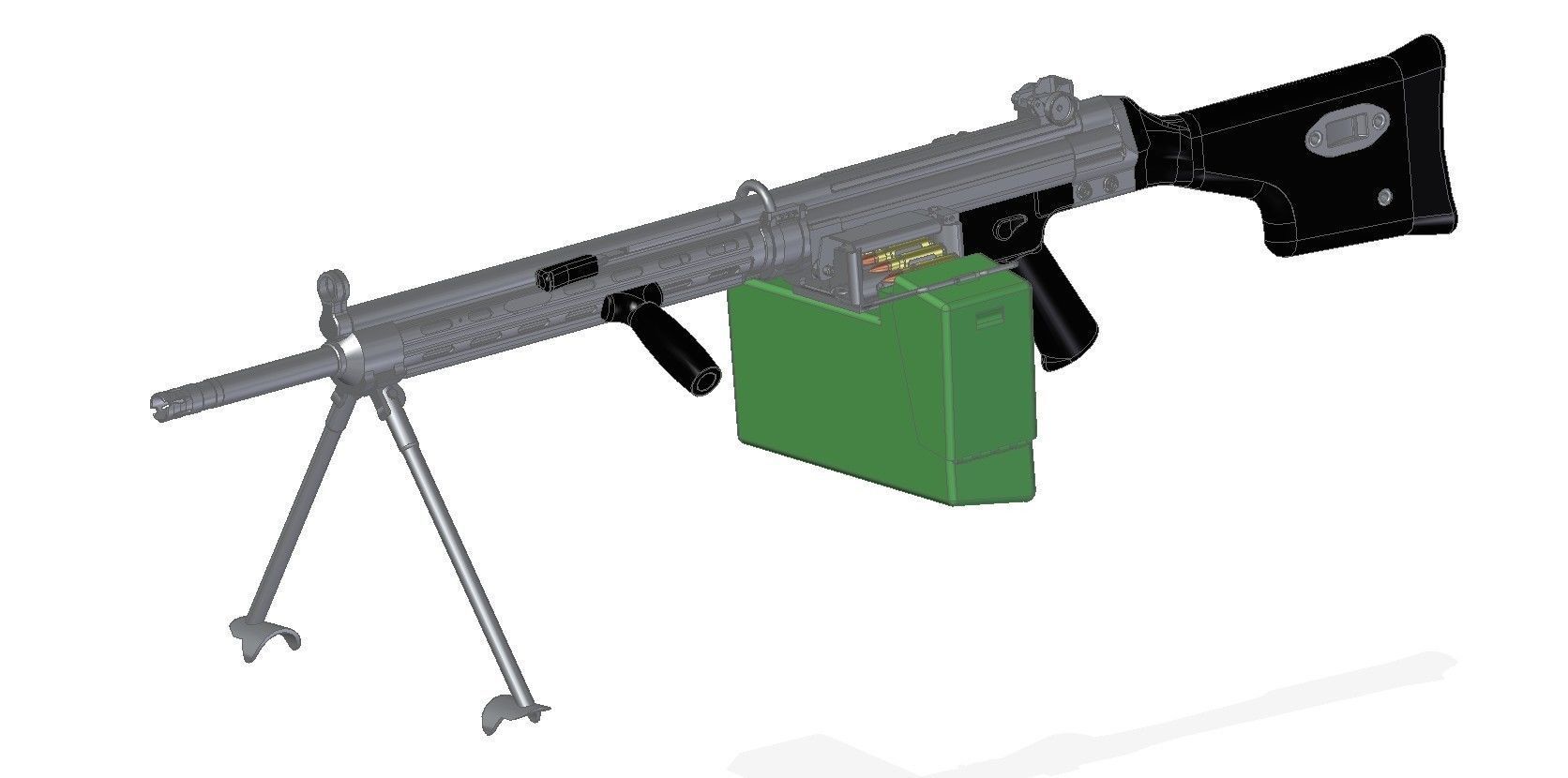 HK21E machine gun 3D model_9