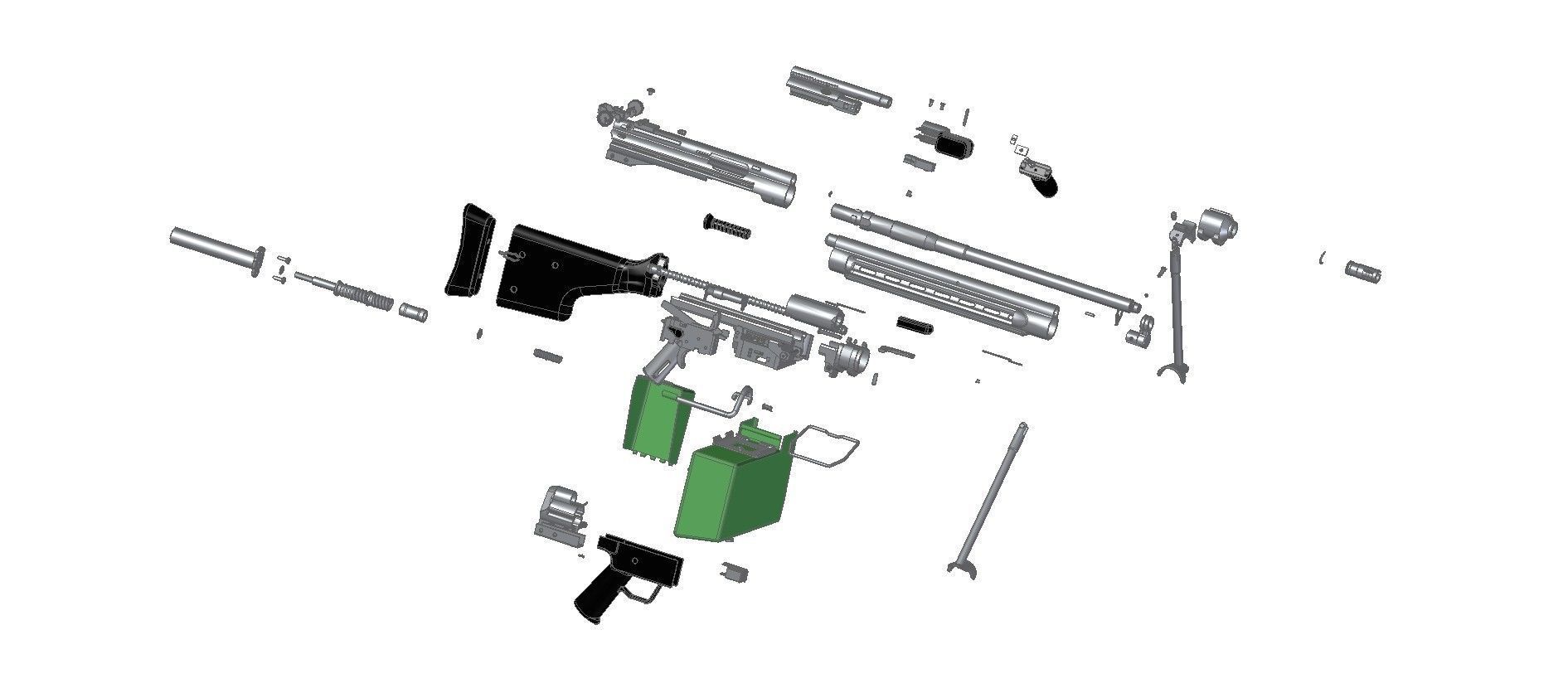 HK21E machine gun 3D model_3