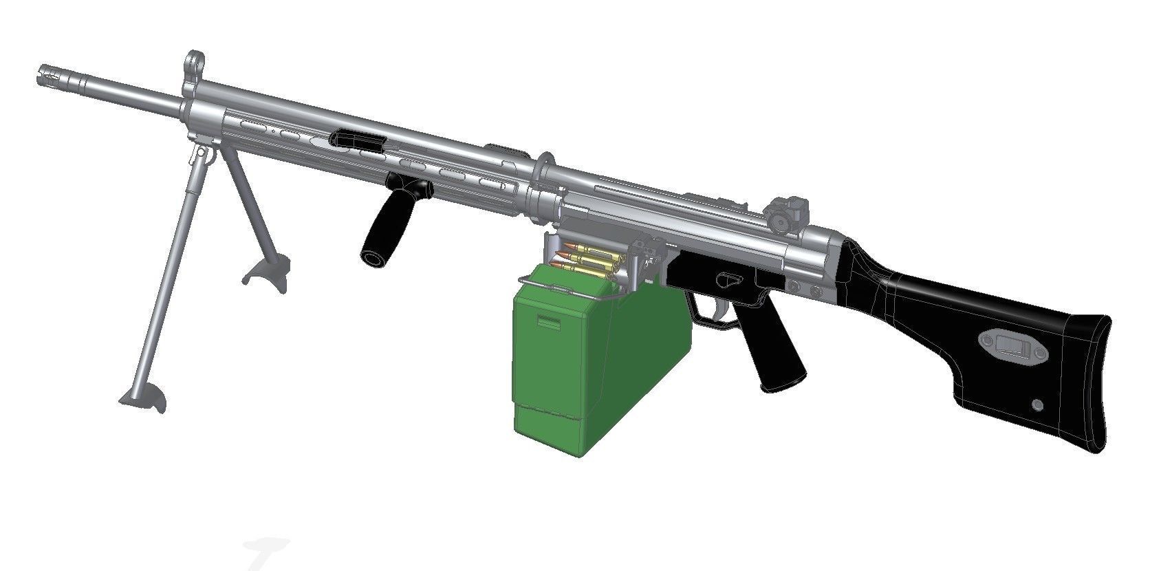 HK21E machine gun 3D model_8