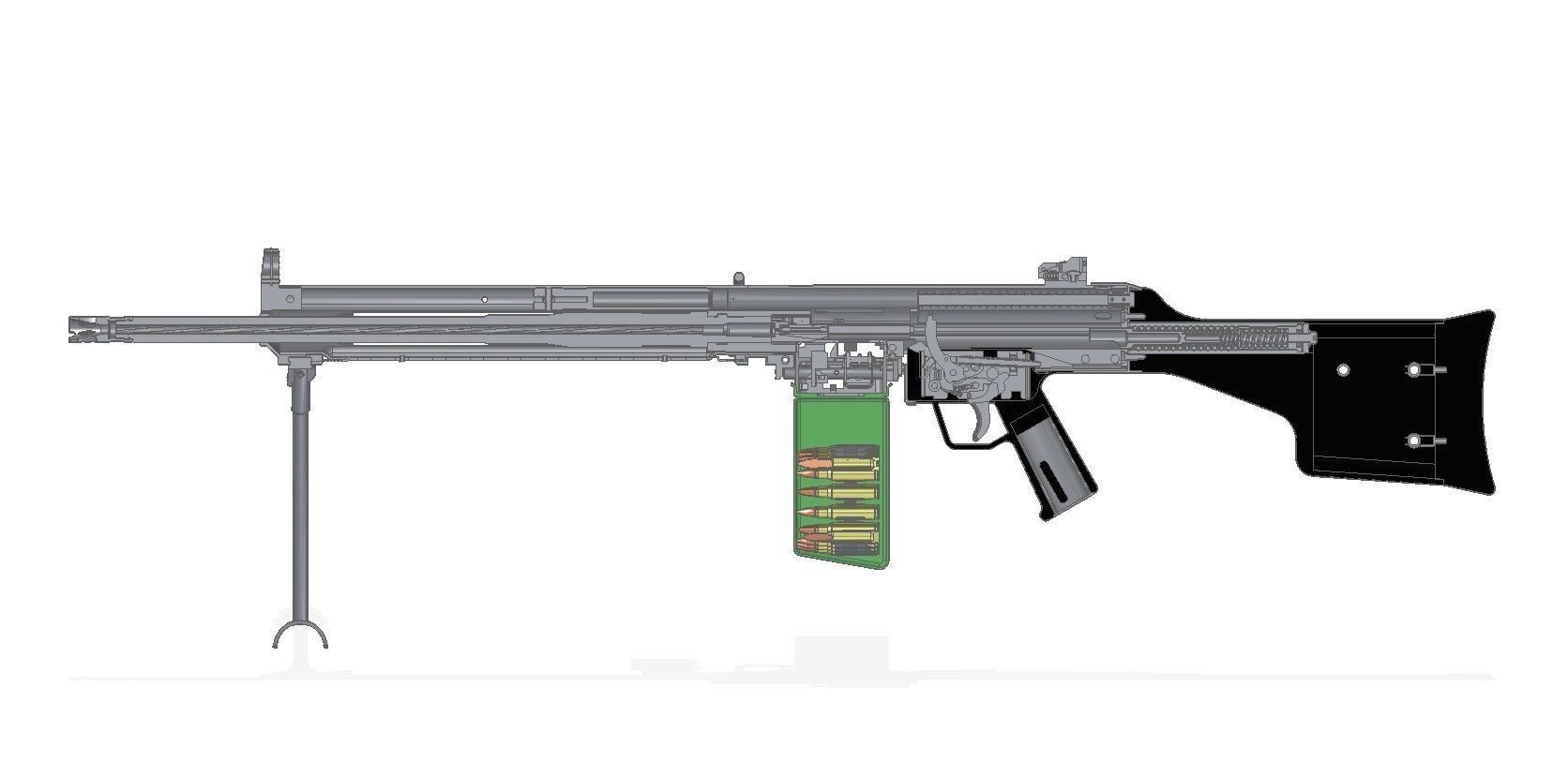 HK21E machine gun 3D model_4