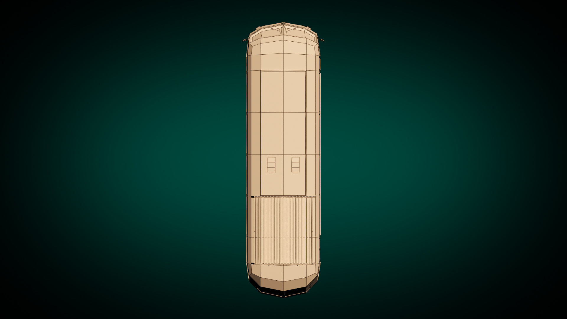 Low Poly Vintage Bus 02 Low-poly 3D model_14