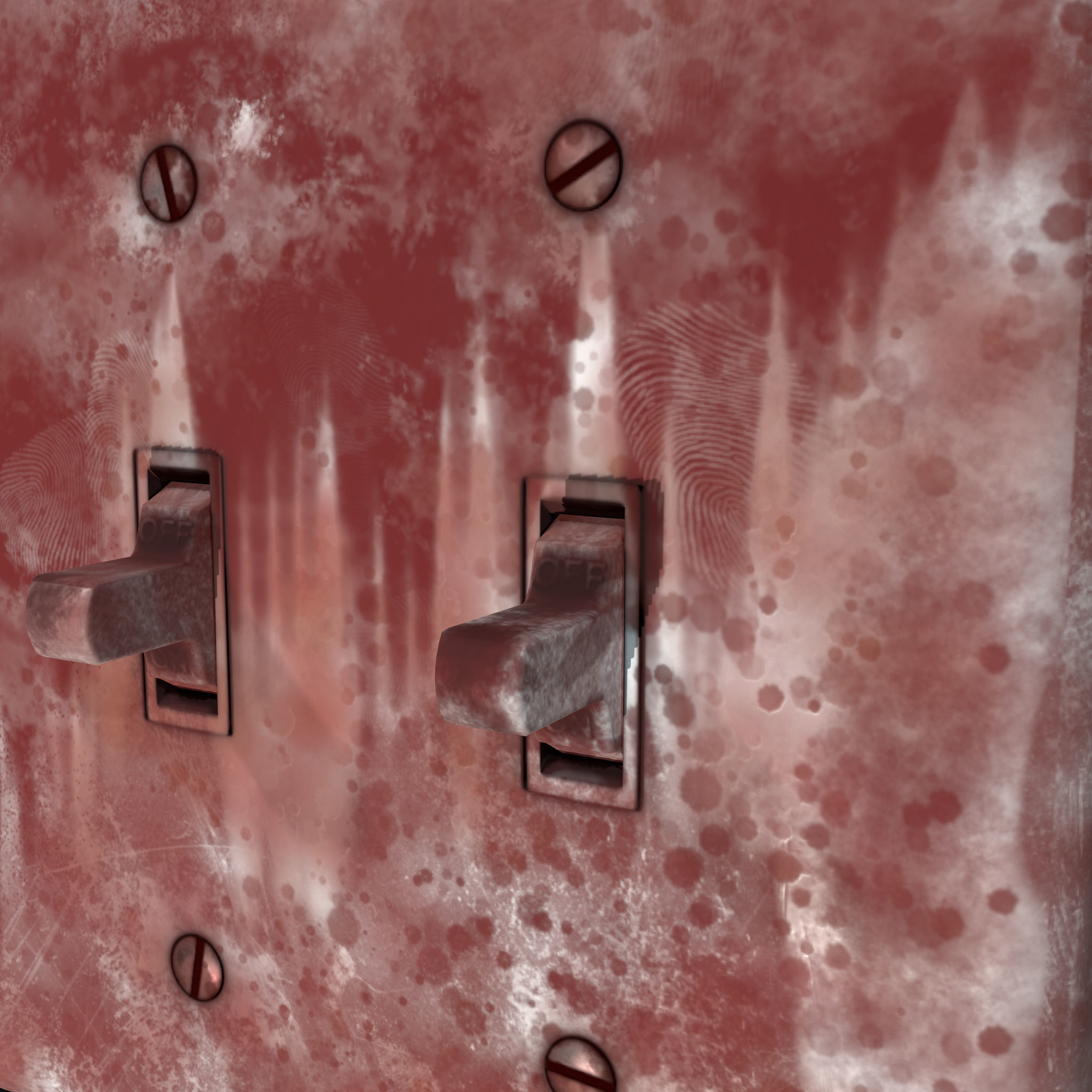 Single - Dual Light Switch - PBR Game Ready Low-poly 3D model_18