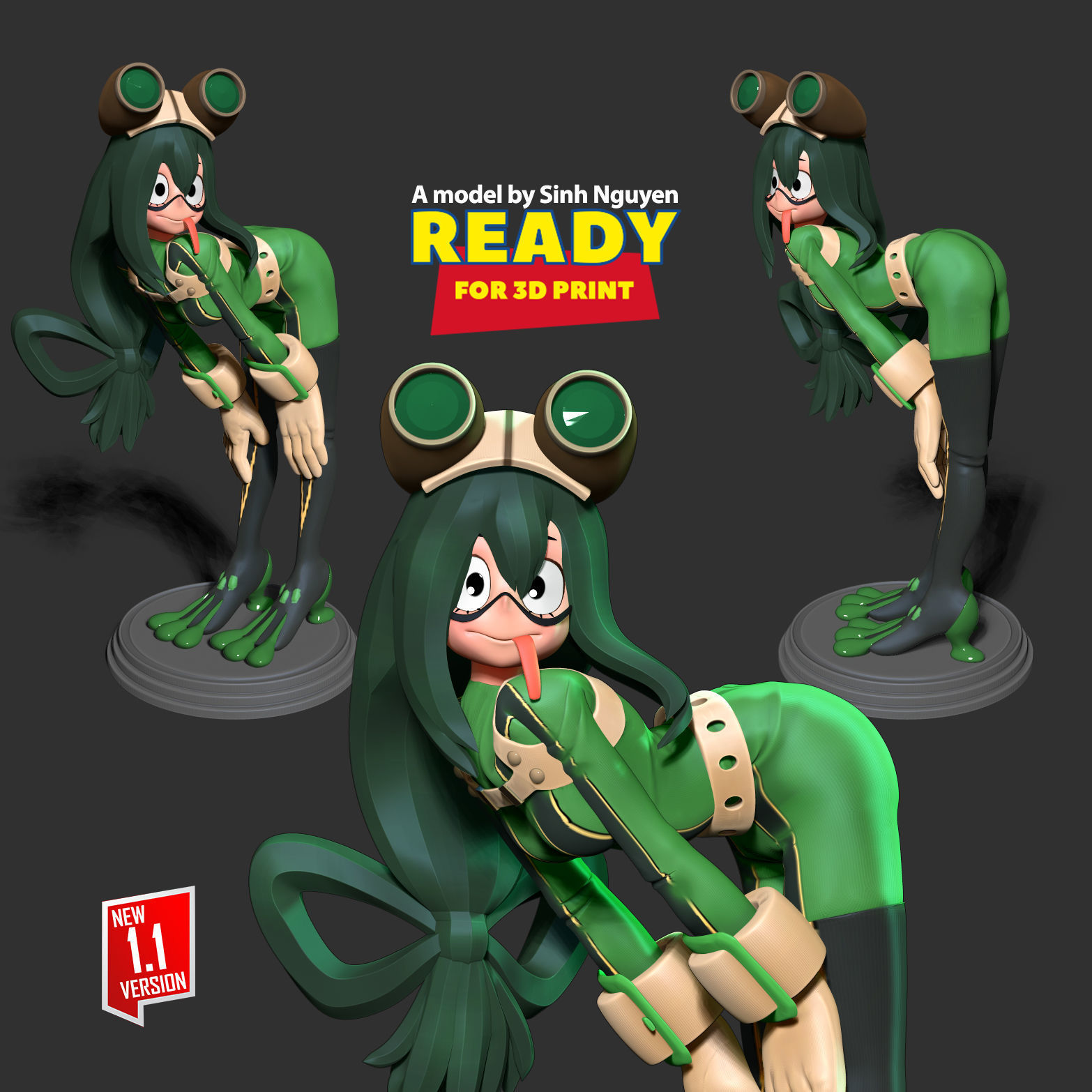 Tsuyu Asui 3D print model_1