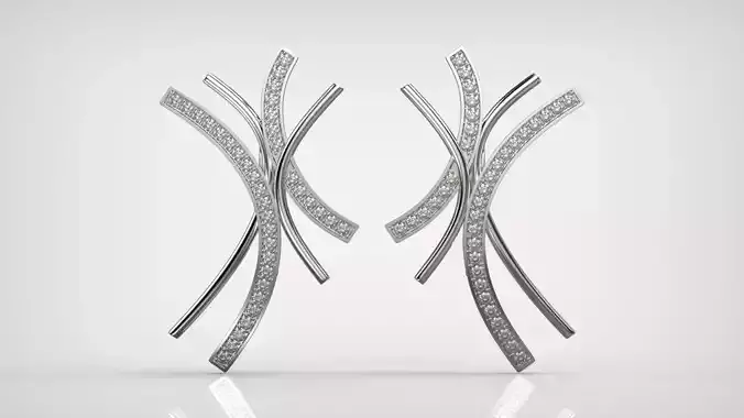 200317 Earrings 2Line 3D print model