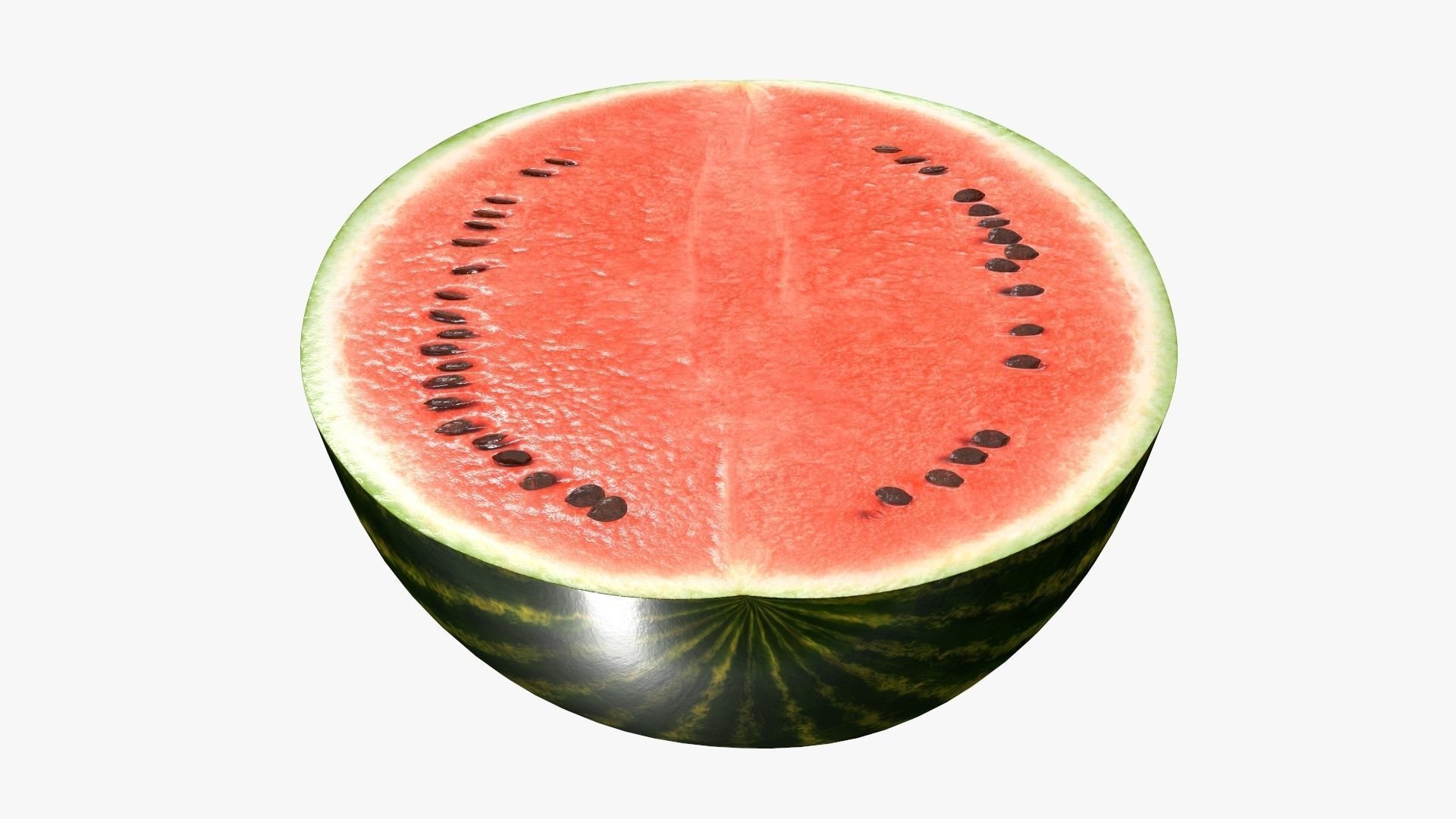 Half of a watermelon 3D model_2