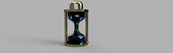the Broken hourglass keychain 3D print model