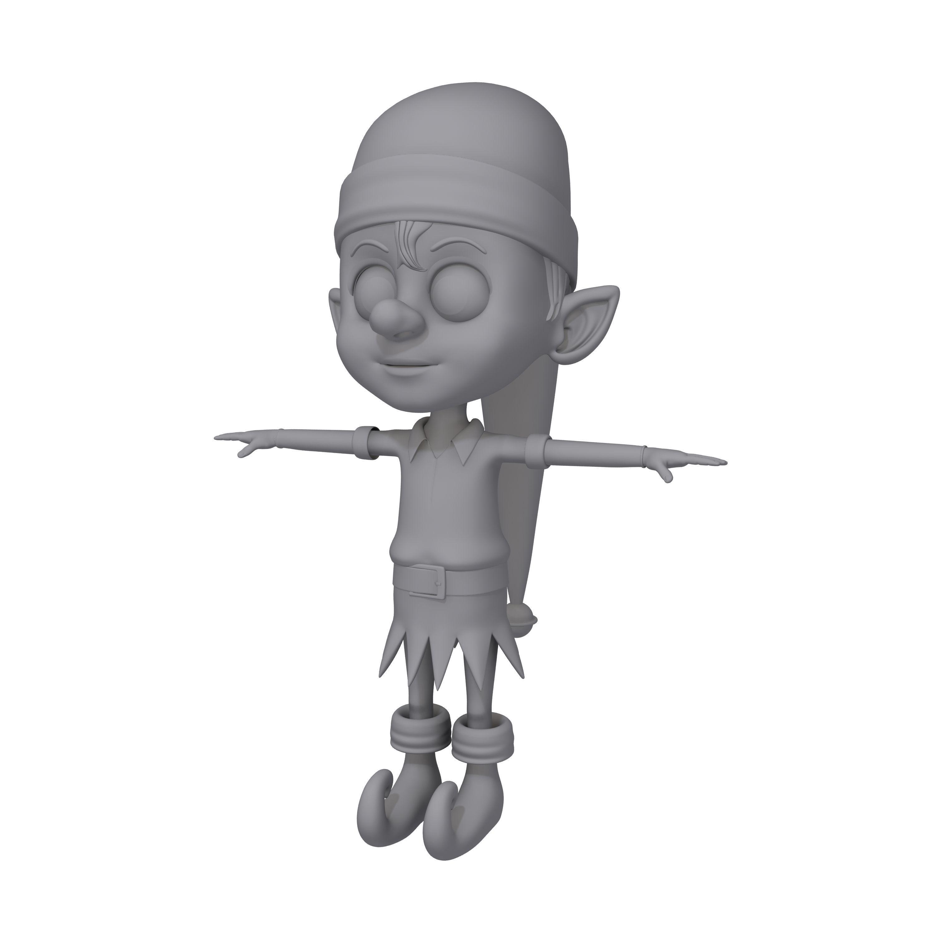 Christmas elf 3D model_11