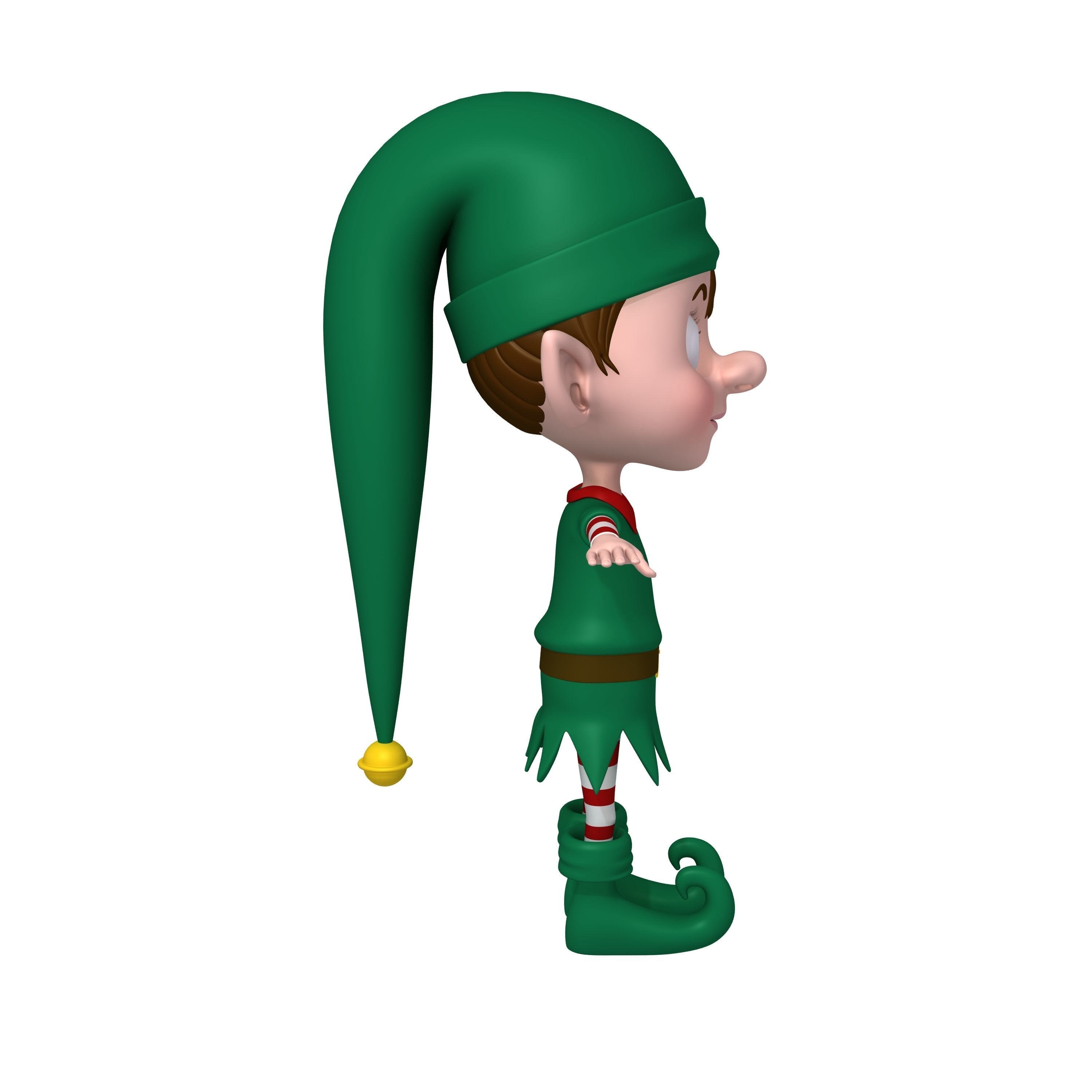 Christmas elf 3D model_2