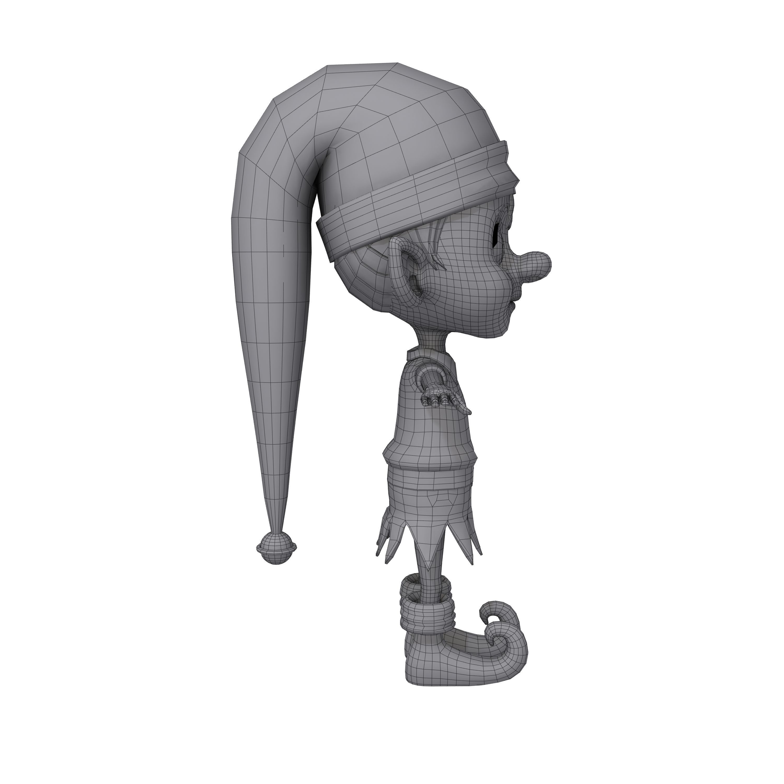 Christmas elf 3D model_5