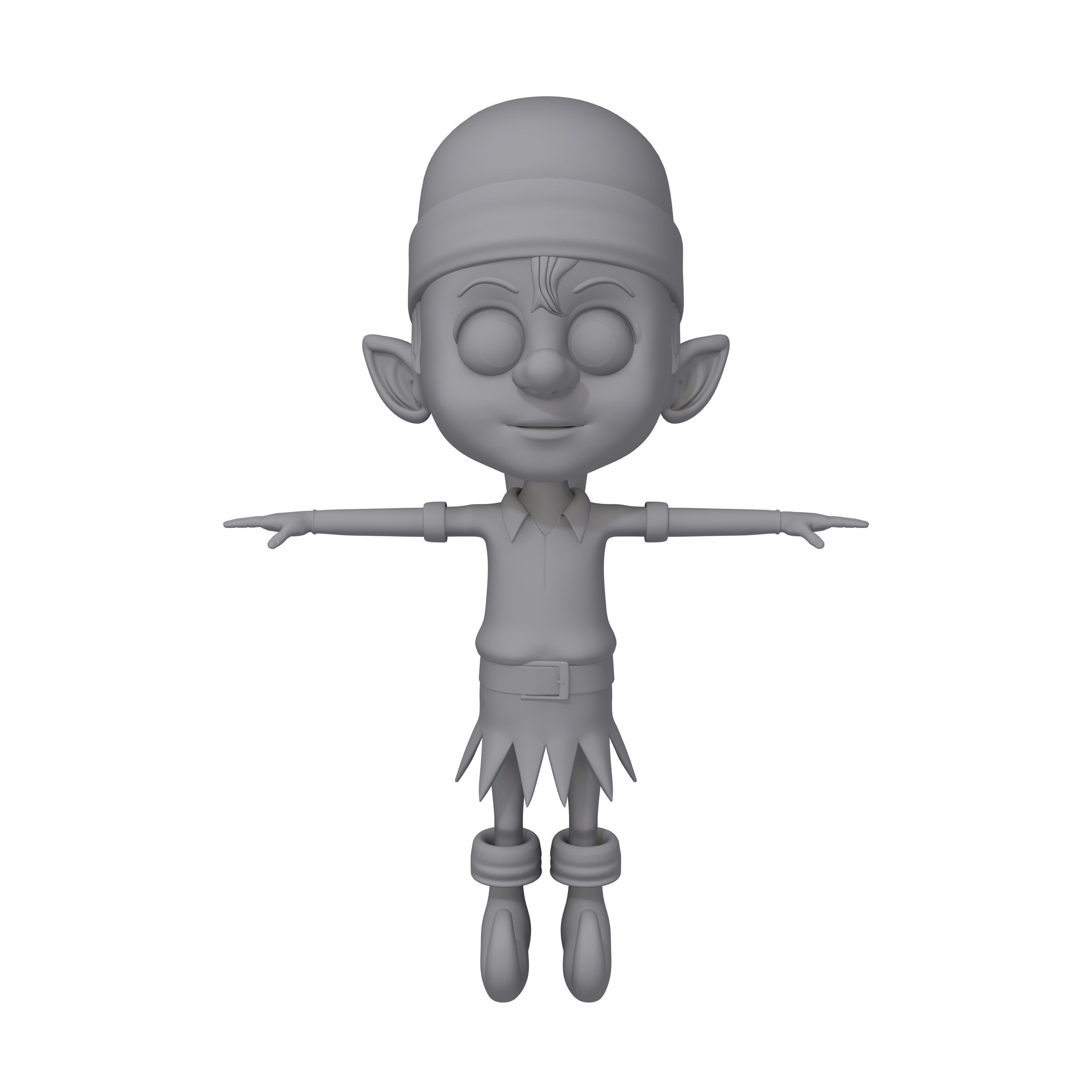 Christmas elf 3D model_8